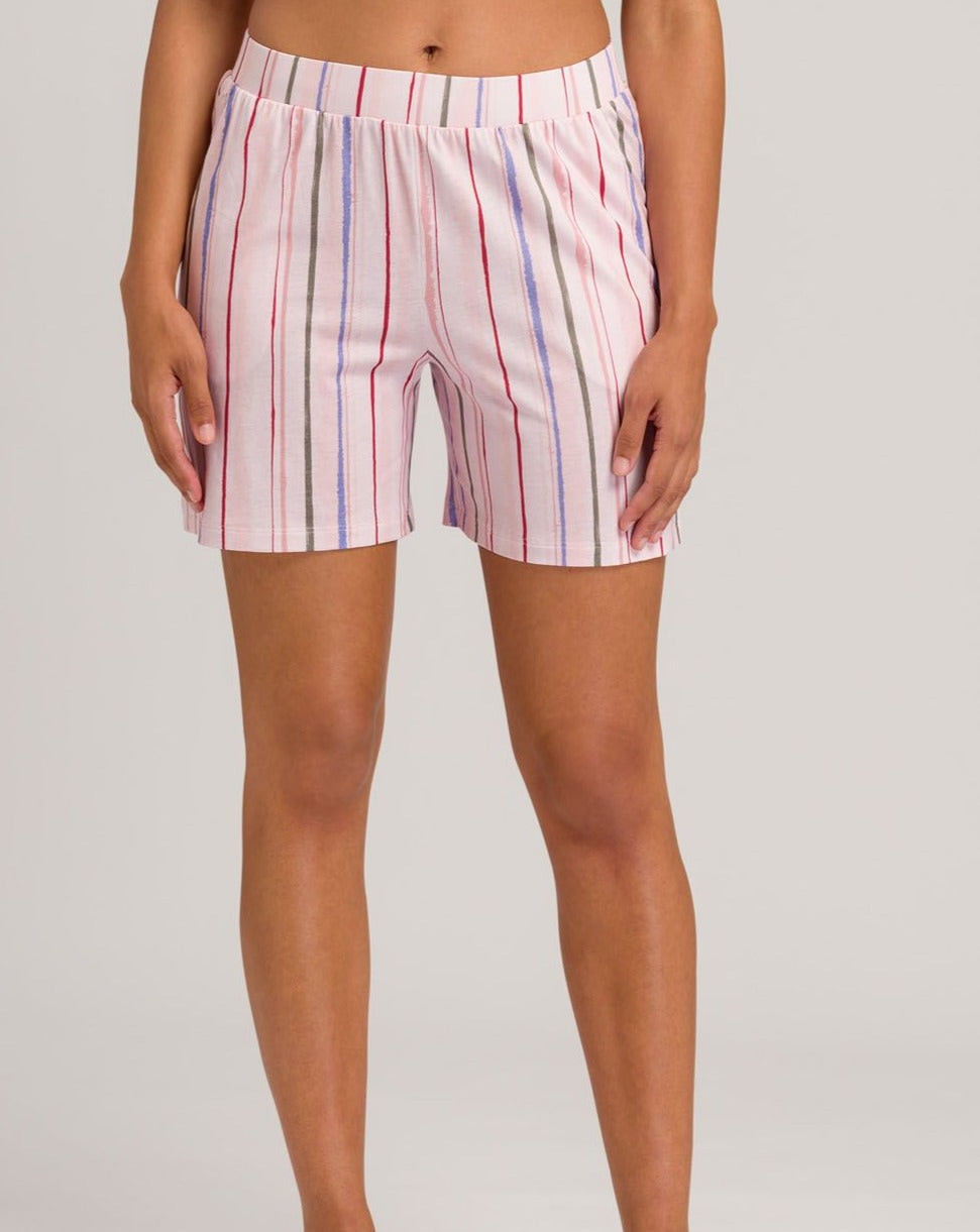 Sleep & Lounge Single Jersey Shorts: Painted Stripe