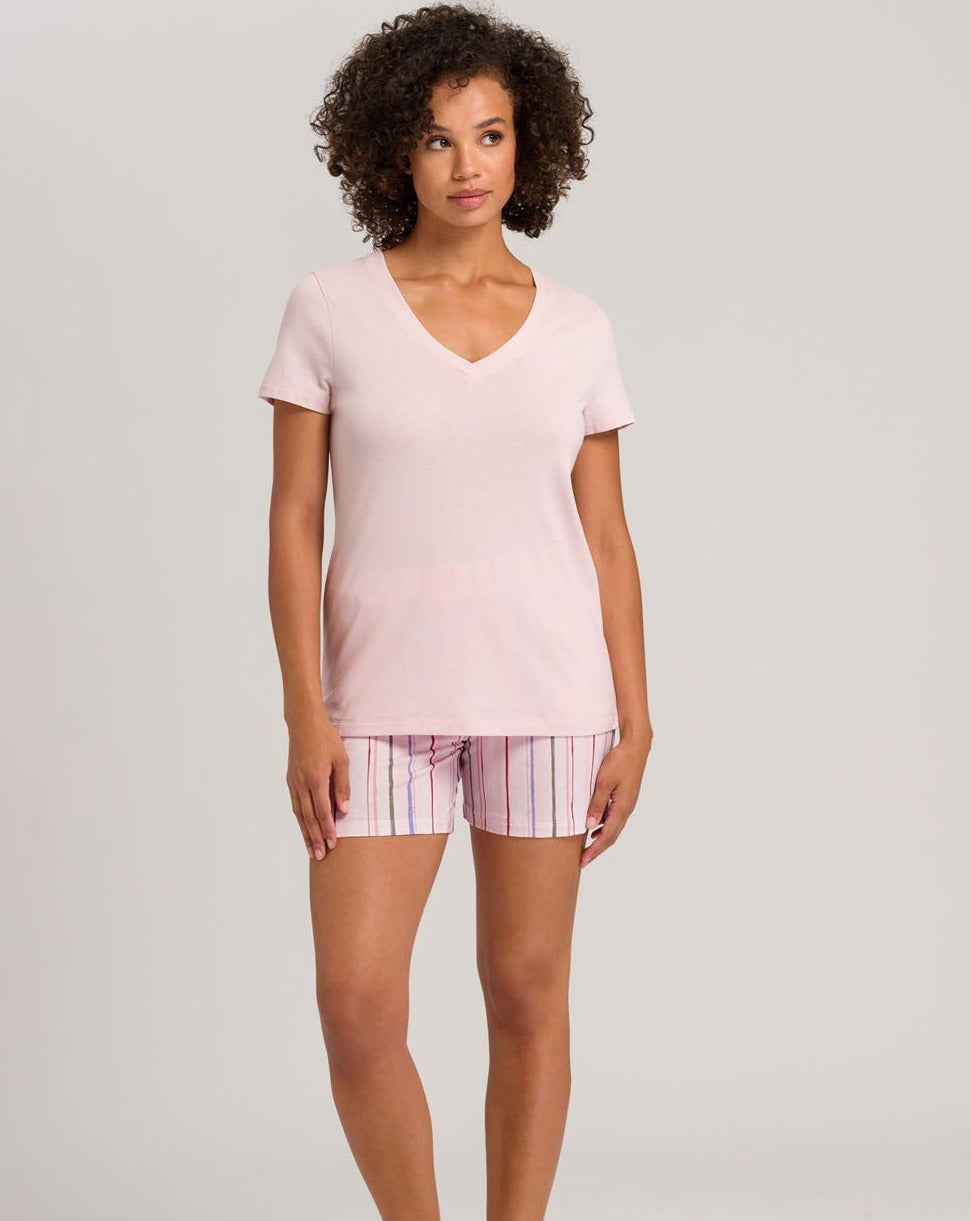 Sleep & Lounge Single Jersey Shorts: Painted Stripe