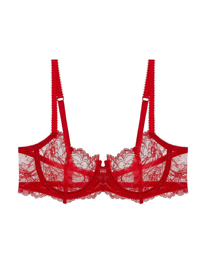 Anais Low Balconette Bra: Scarlet - Beestung Lingerie