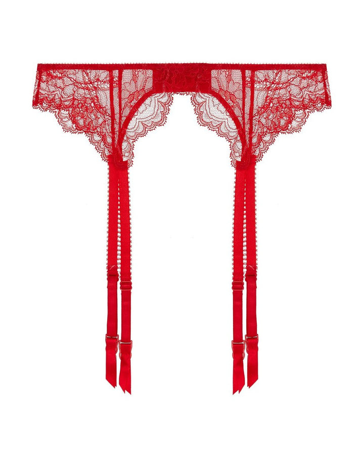 Anais Suspender Belt: Scarlet - Beestung Lingerie