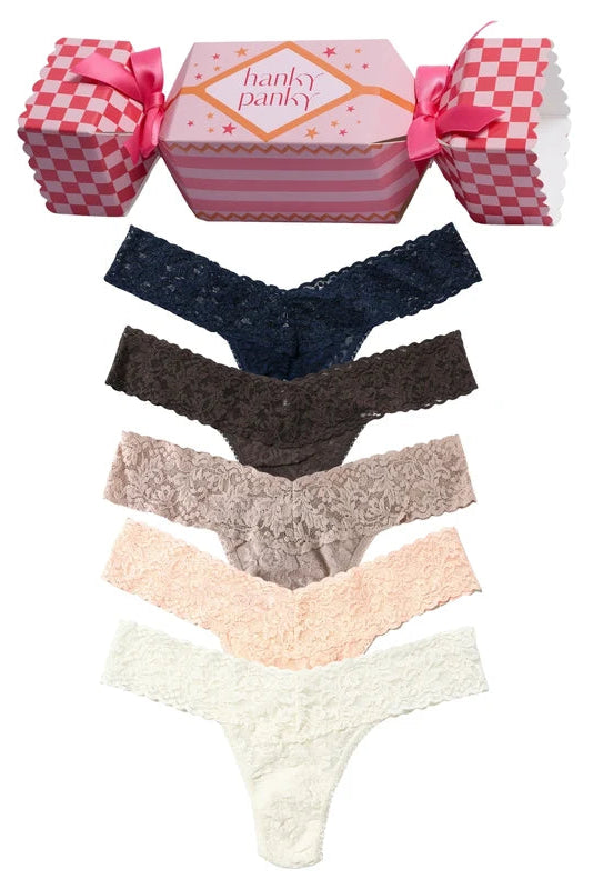 Cozy Neutrals- 5 Pack Low Rise Thong
