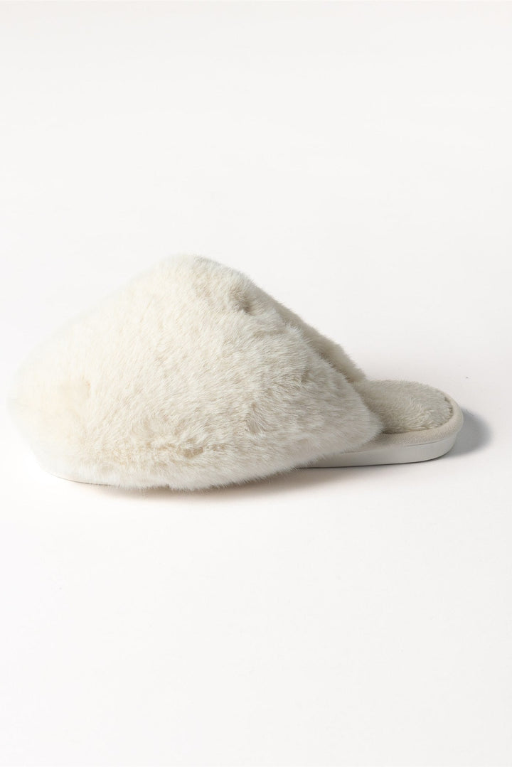 Puff Faux Fur Slide