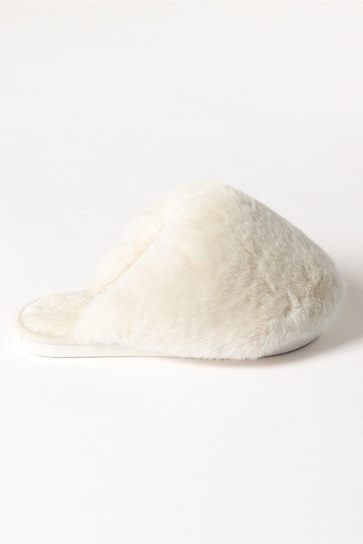 Puff Faux Fur Slide