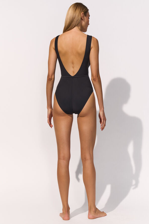 Silhouette V-Neck Swimsuit