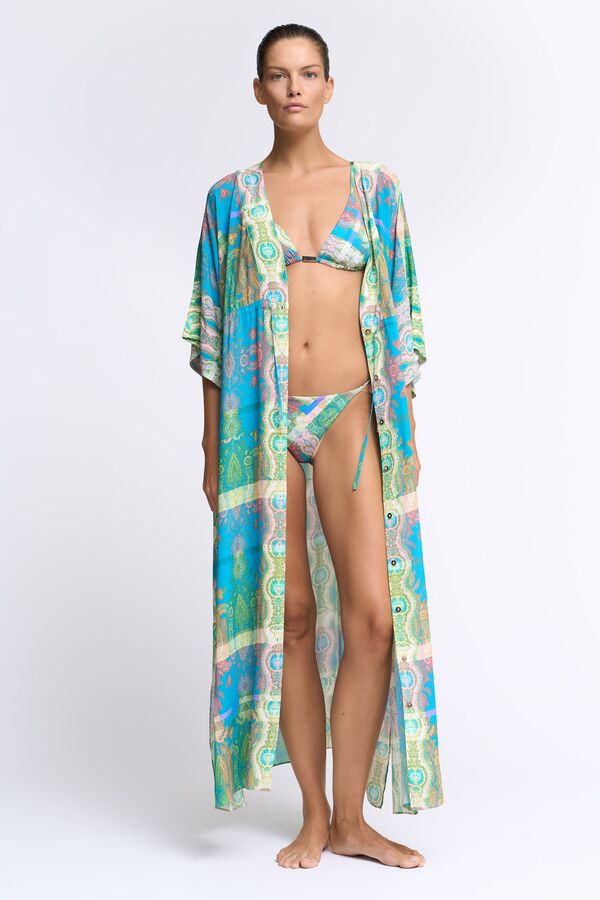 Jacquard Blue Tapestry Dress