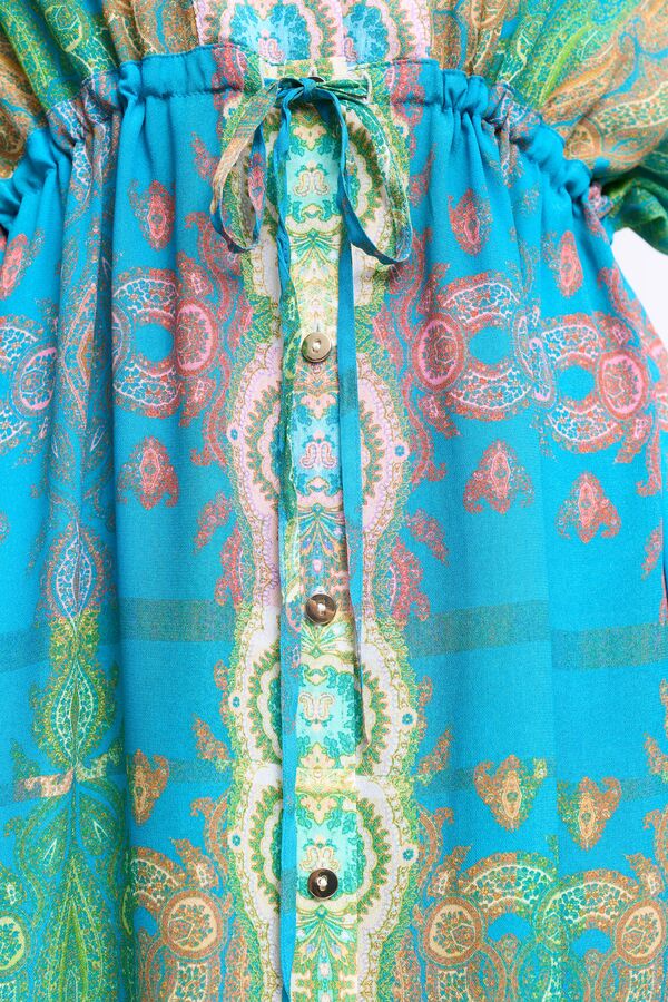 Jacquard Blue Tapestry Dress