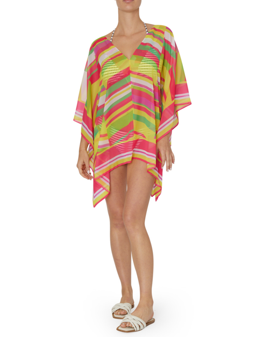 Multi Colour Chevron Caftan Coverup - Beestung Lingerie