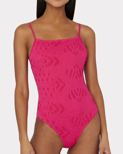 Pink Lace Eyelet One Piece - Beestung Lingerie