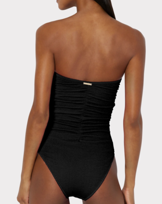 Textured Ruched One Piece - Beestung Lingerie