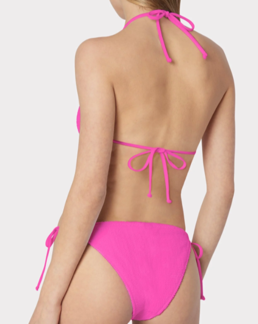 Textured Triangle Bikini Set