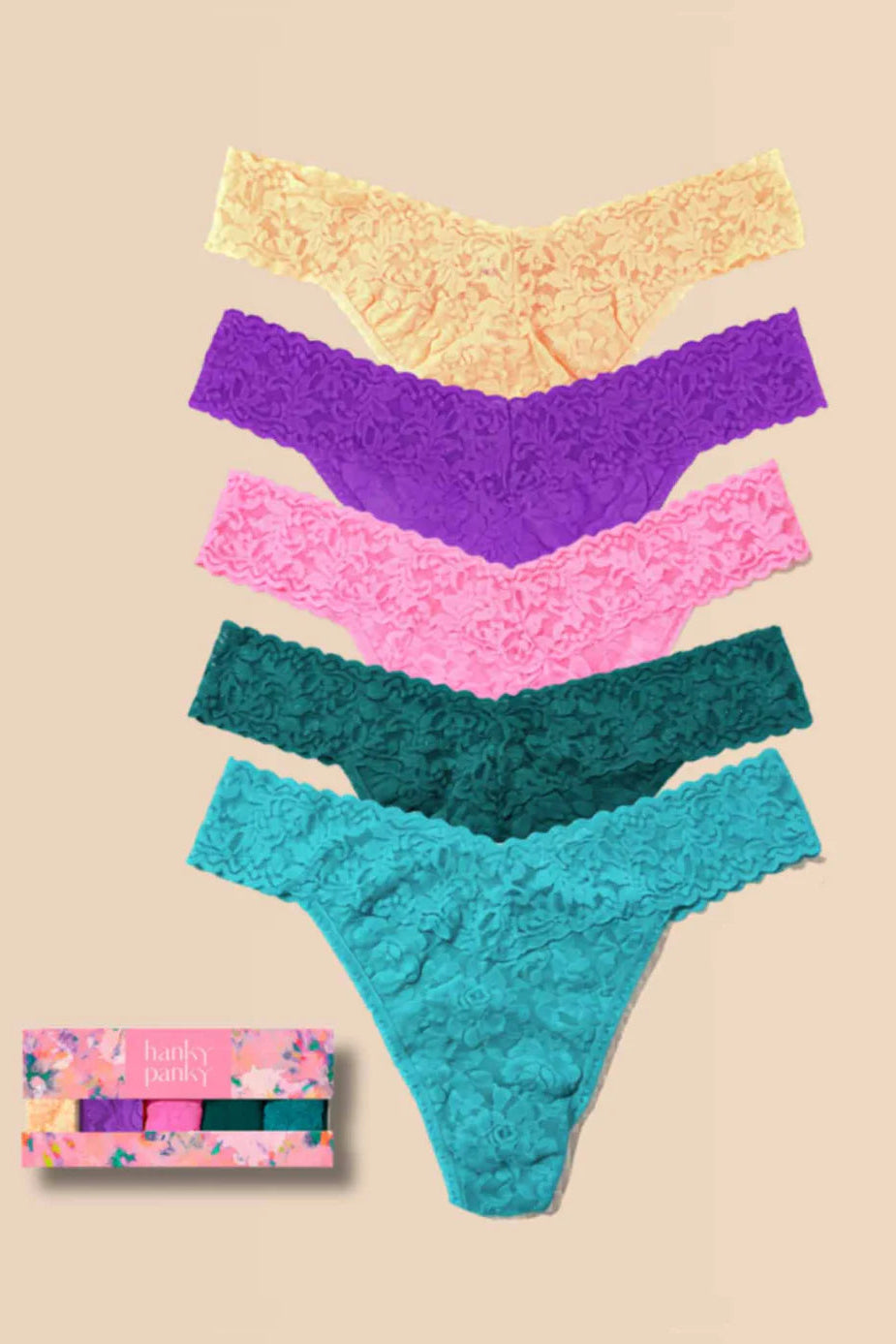 Garden Party - 5 Pack: Original Rise Thong
