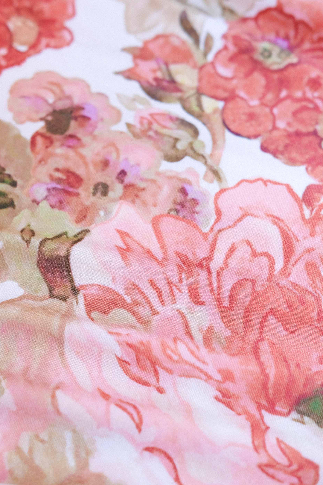 Close-up of pink and red floral pattern