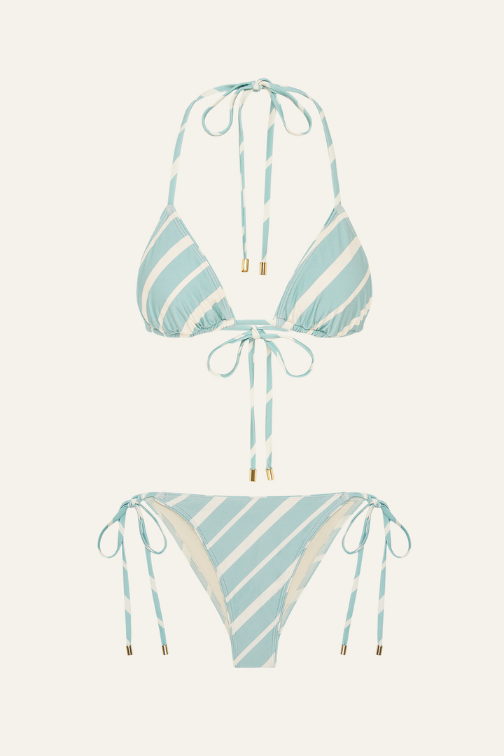 Piped Essential String Bikini Set