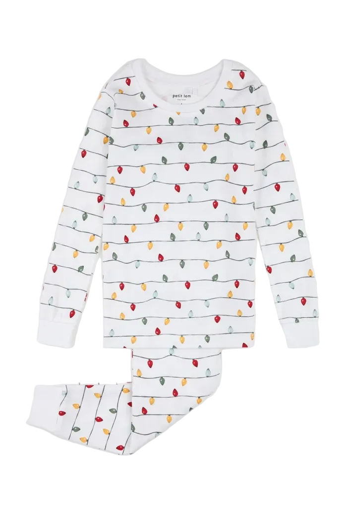 Twinkle Light Print Kids Pajamas