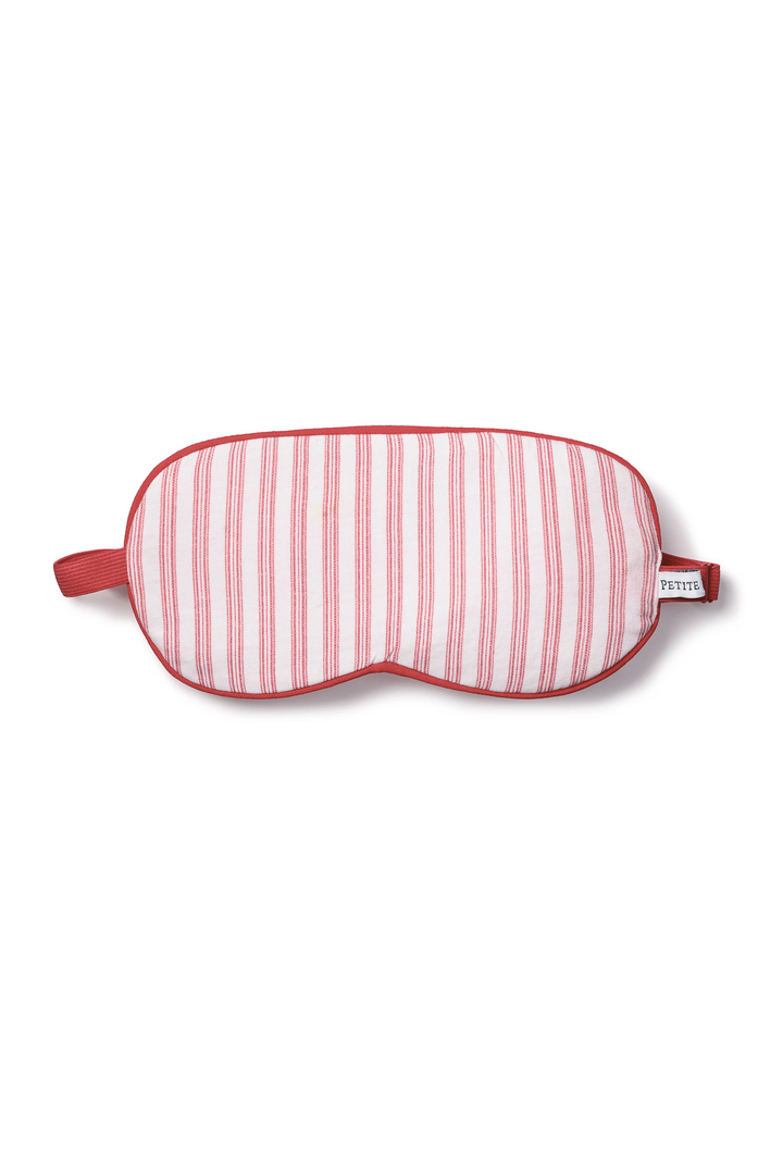 Pima Sleep Mask in Antique Red Ticking