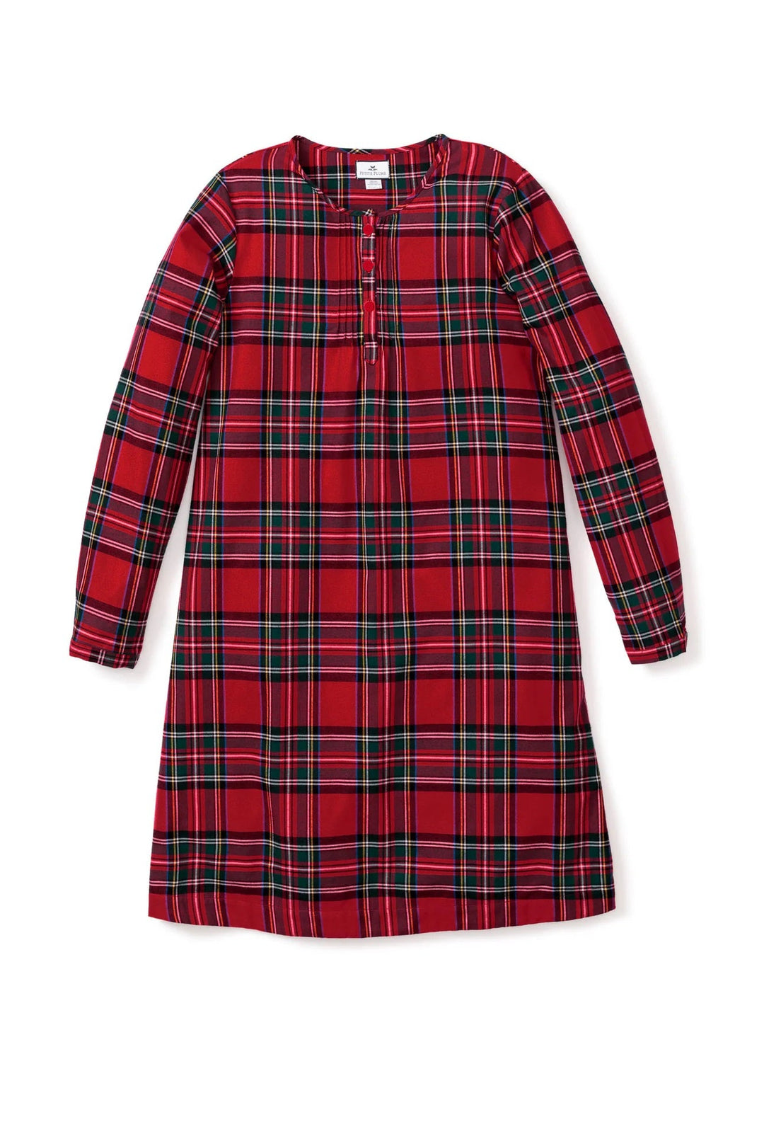 Red plaid dress on a white background