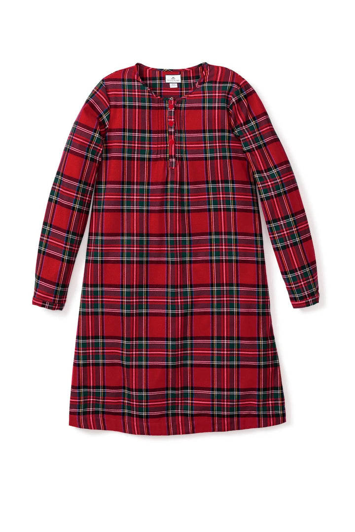 Red plaid dress on a white background