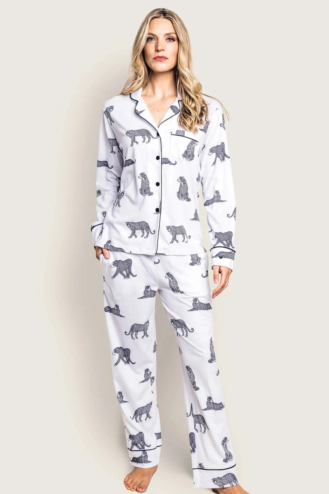 Pima Pajama Set: Panthère de Paris