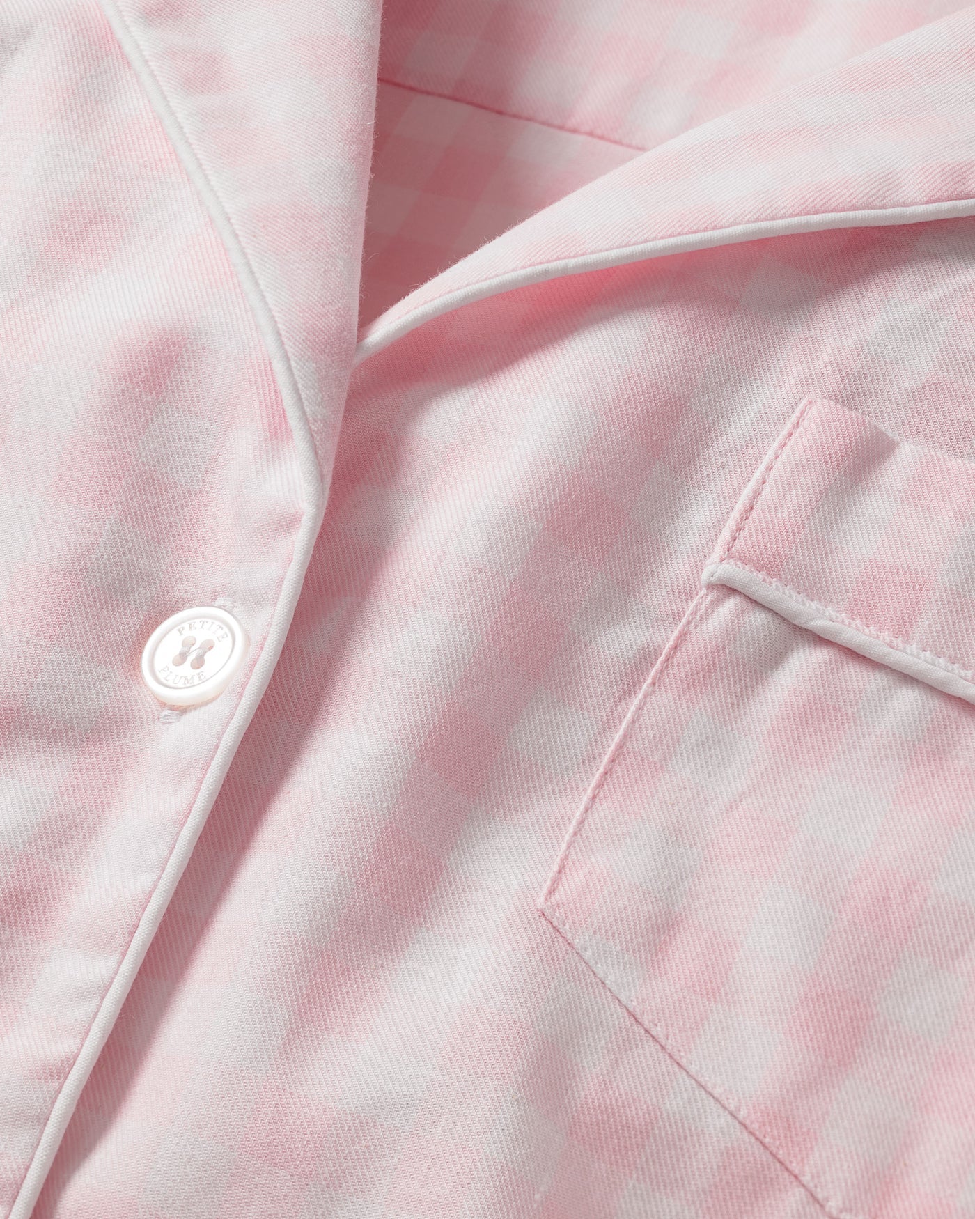 Pink Gingham Twill Pajama Set - Beestung Lingerie