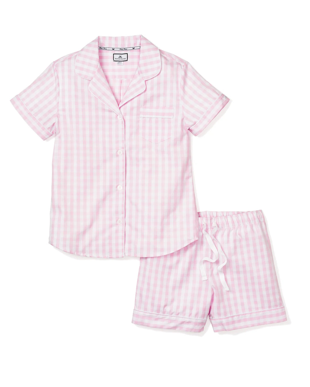 Pink Gingham Twill Short Set - Beestung Lingerie