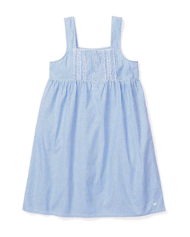 French Blue Seersucker Nightgown - Beestung Lingerie