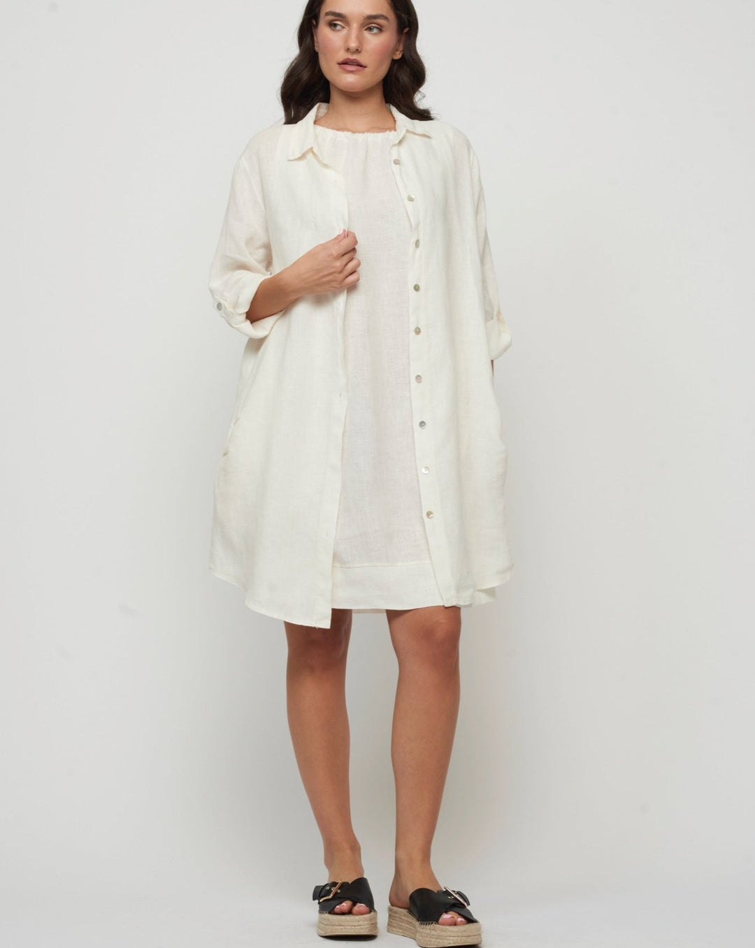 Linen Dress Blouse - Beestung Lingerie