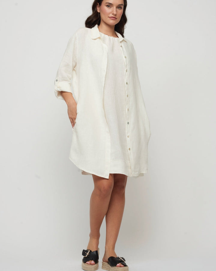 Linen Dress Blouse - Beestung Lingerie