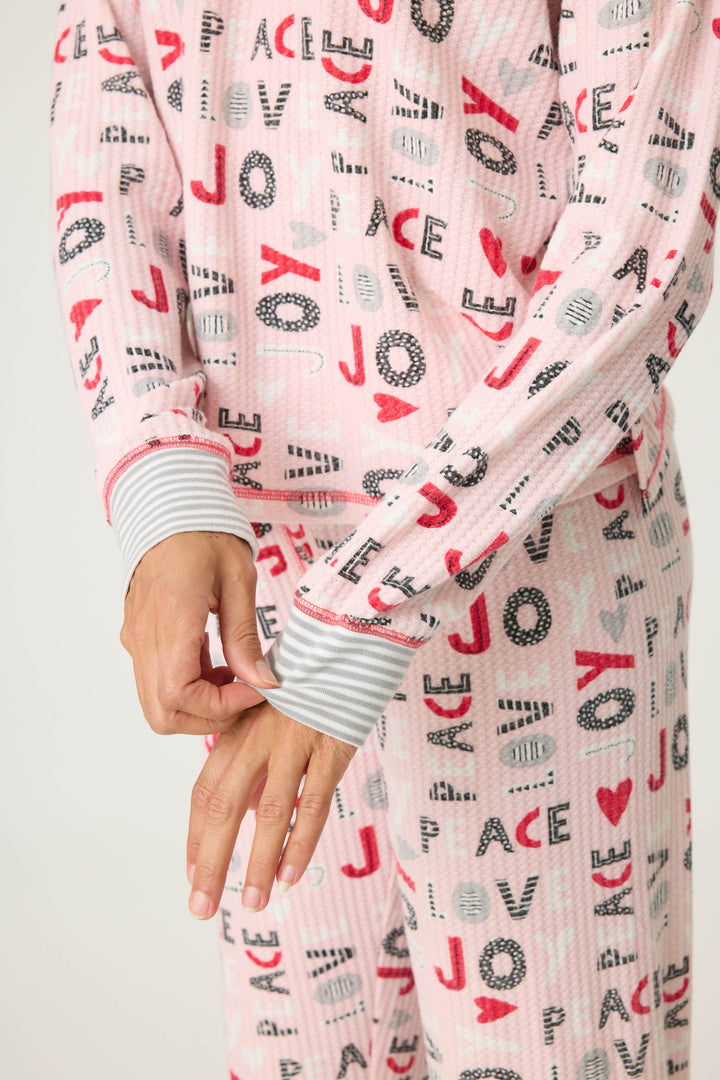 Ski Jammie PJ Set: Blush