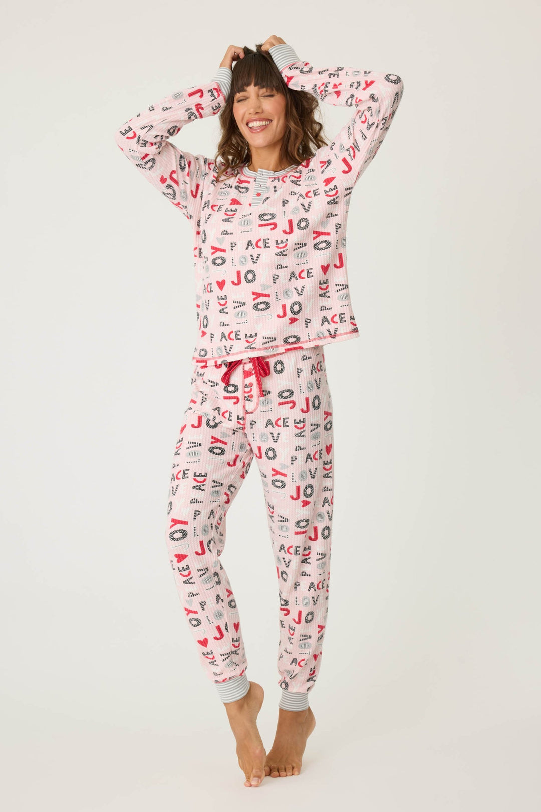 Ski Jammie PJ Set: Blush