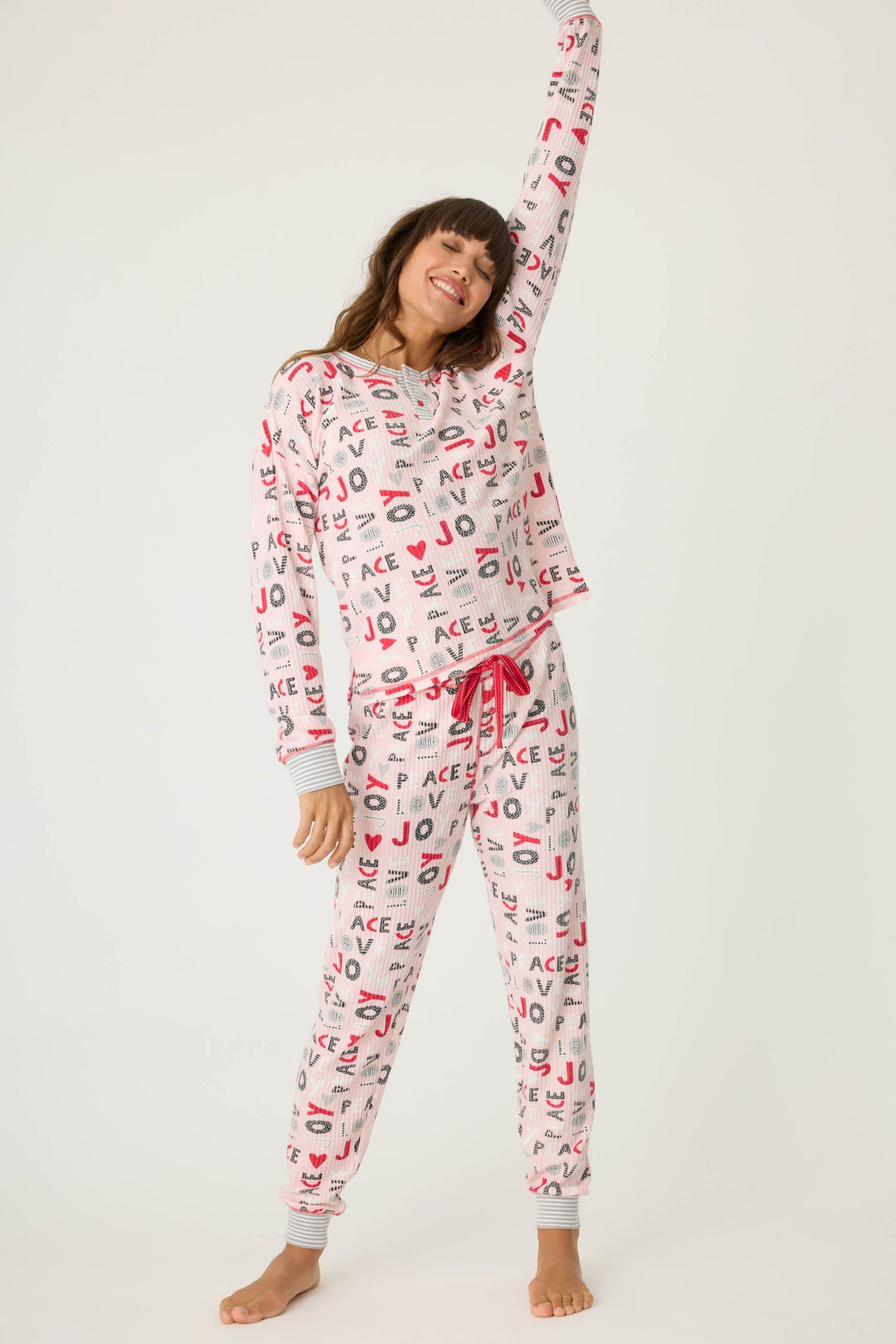 Ski Jammie PJ Set: Blush