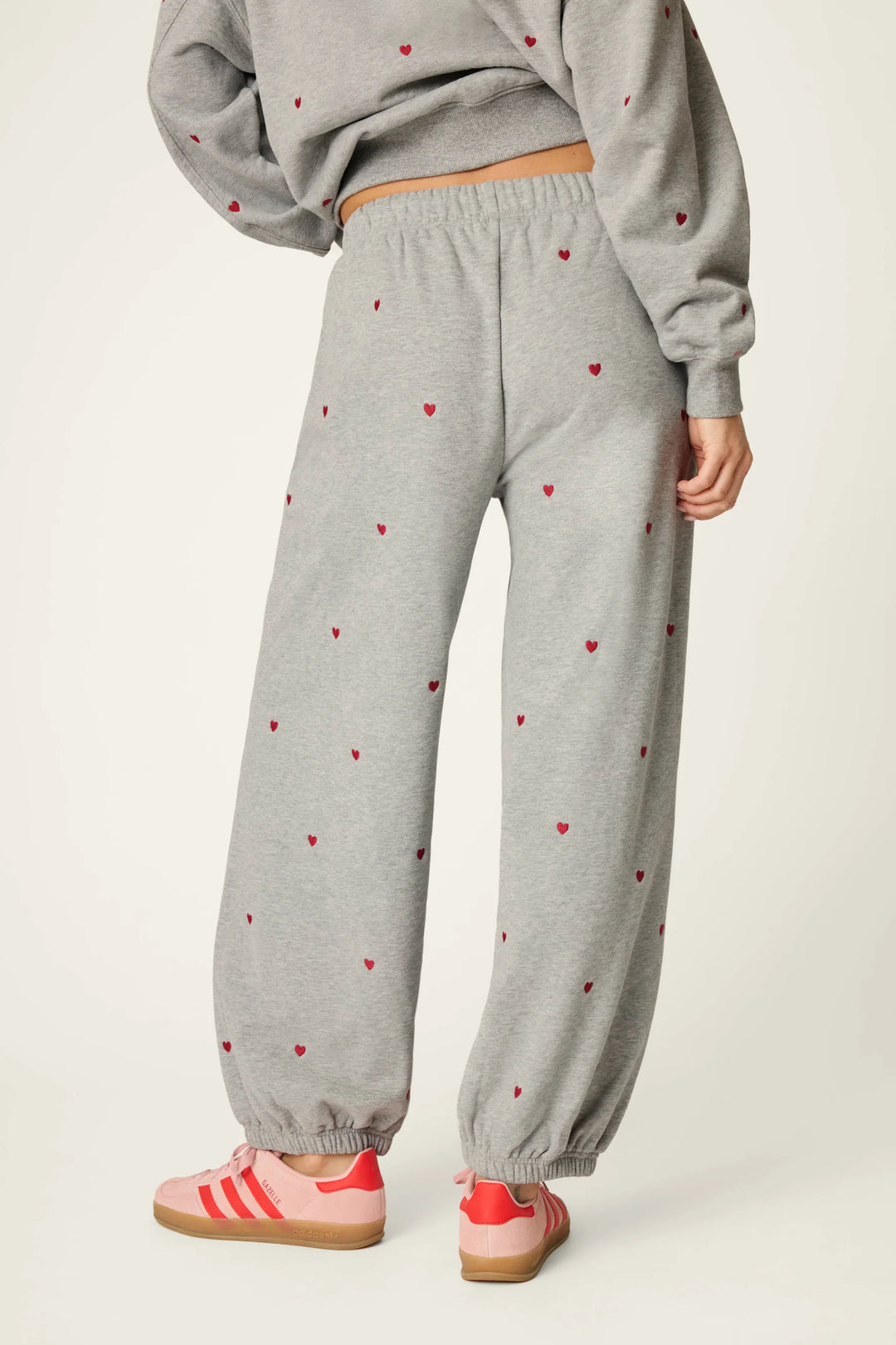 C'est La Vie Embroidered Hearts Lounge Set