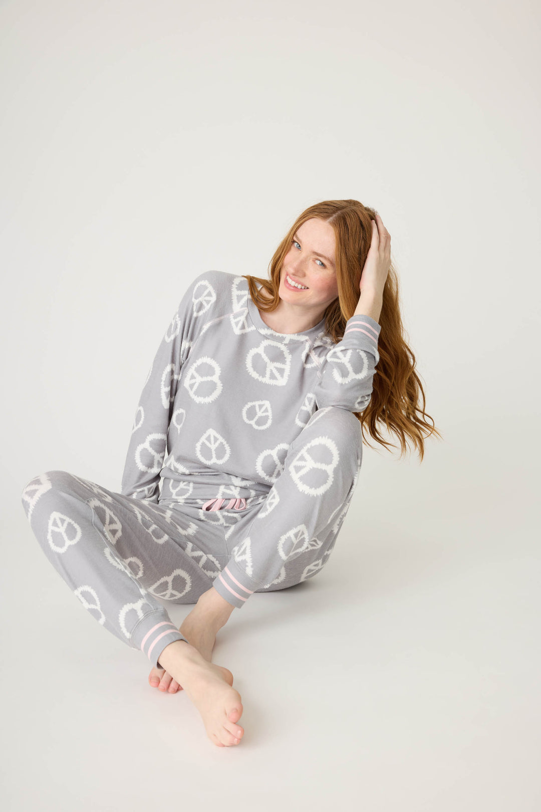 Grey Full of Love PJ Set