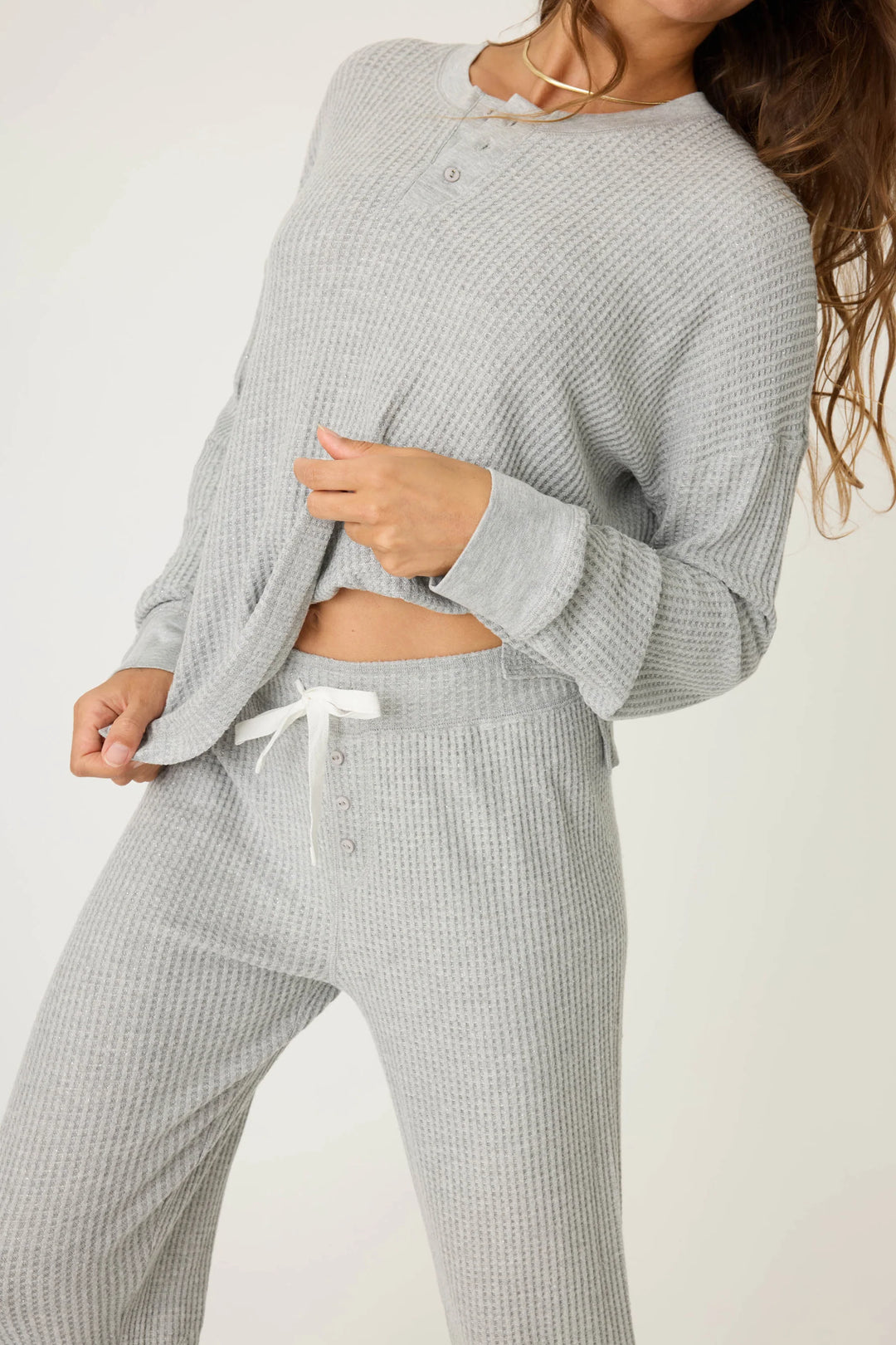 Ski Jammie PJ Set: Grey