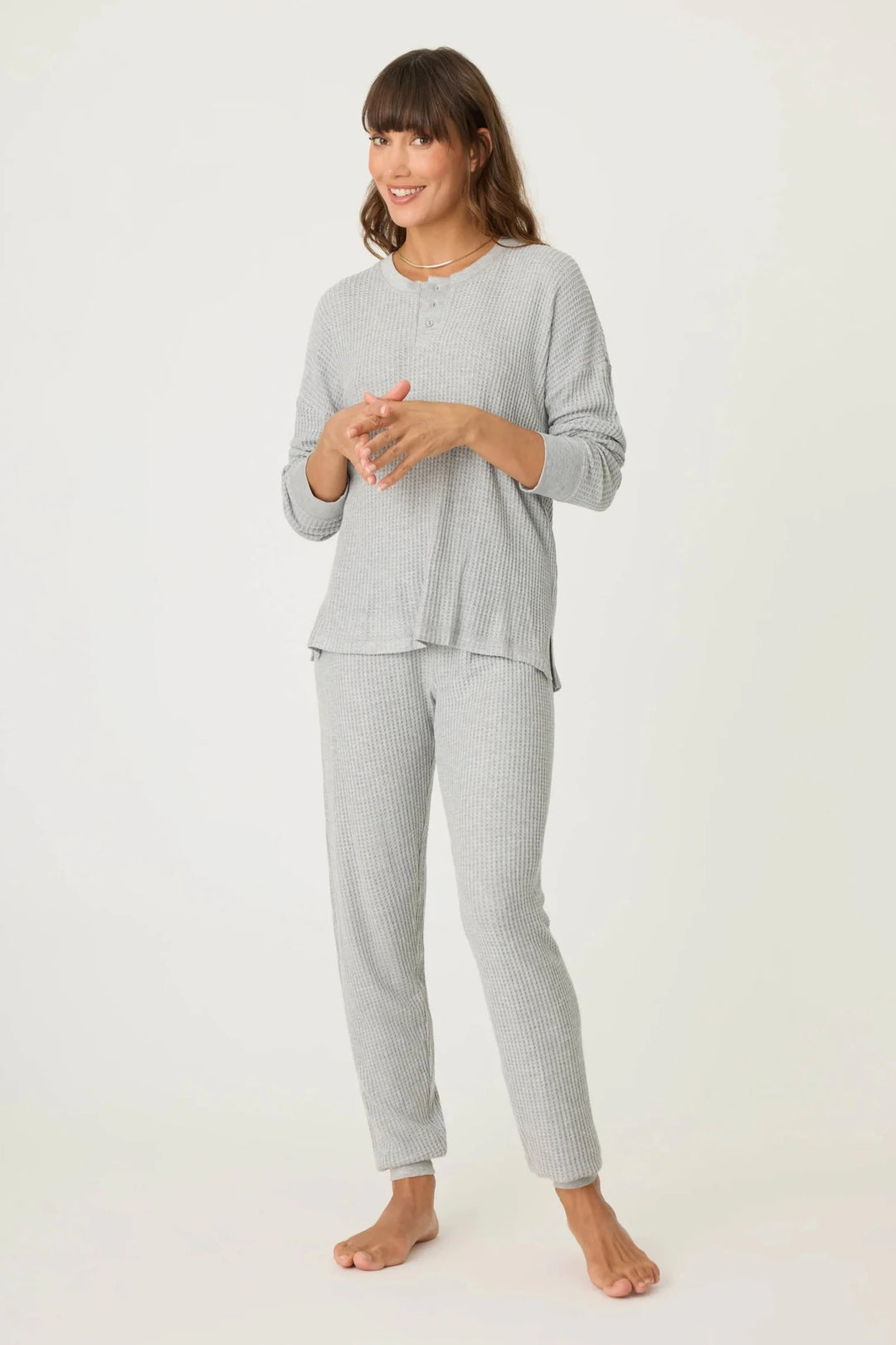 Ski Jammie PJ Set: Grey