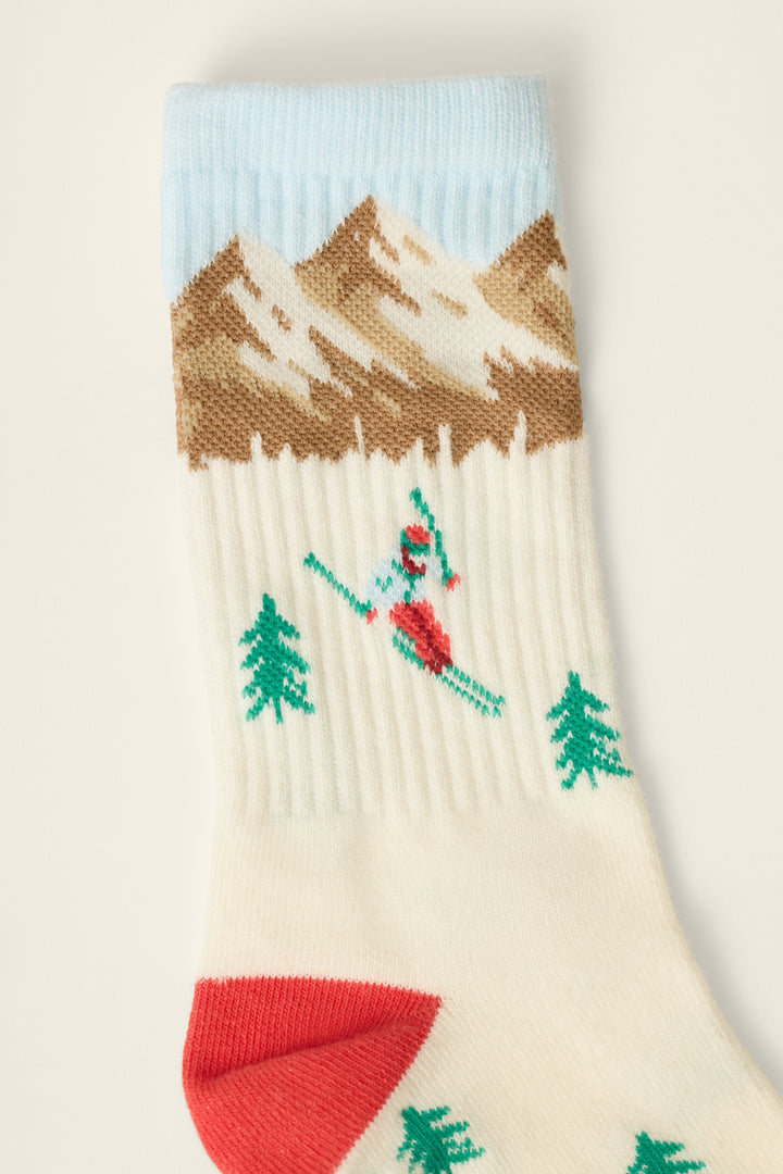 Ribbed Crew Socks