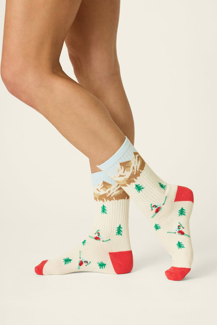 Ribbed Crew Socks