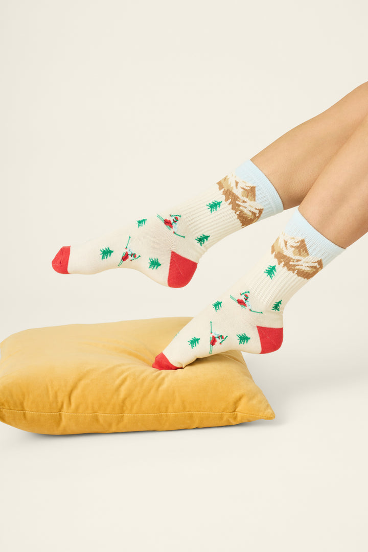 Ribbed Crew Socks