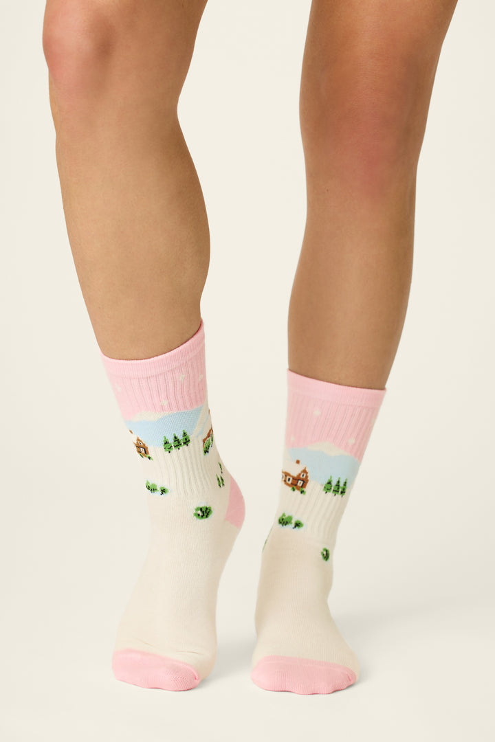 Ribbed Crew Socks