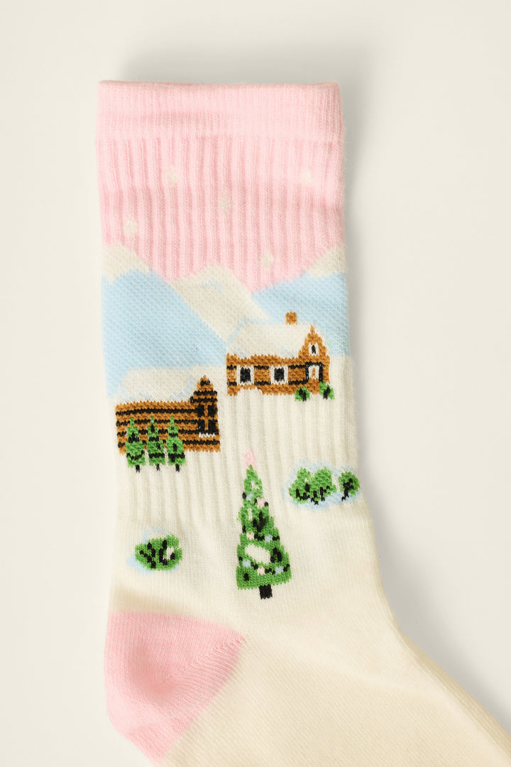 Ribbed Crew Socks
