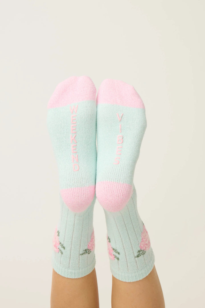 Secret Garden Weekend Vibes Crew Socks