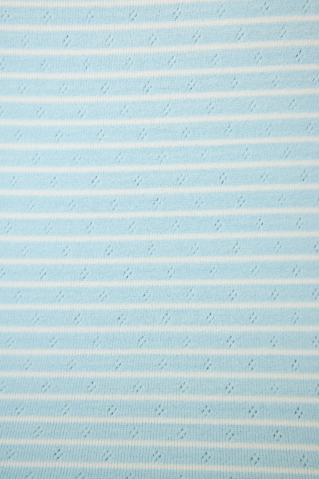 Textured blue fabric with thin white stripes
