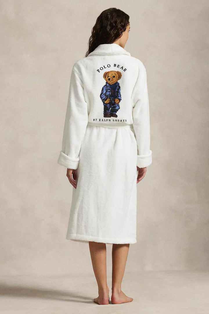Iconic Bear Printed Back Robe