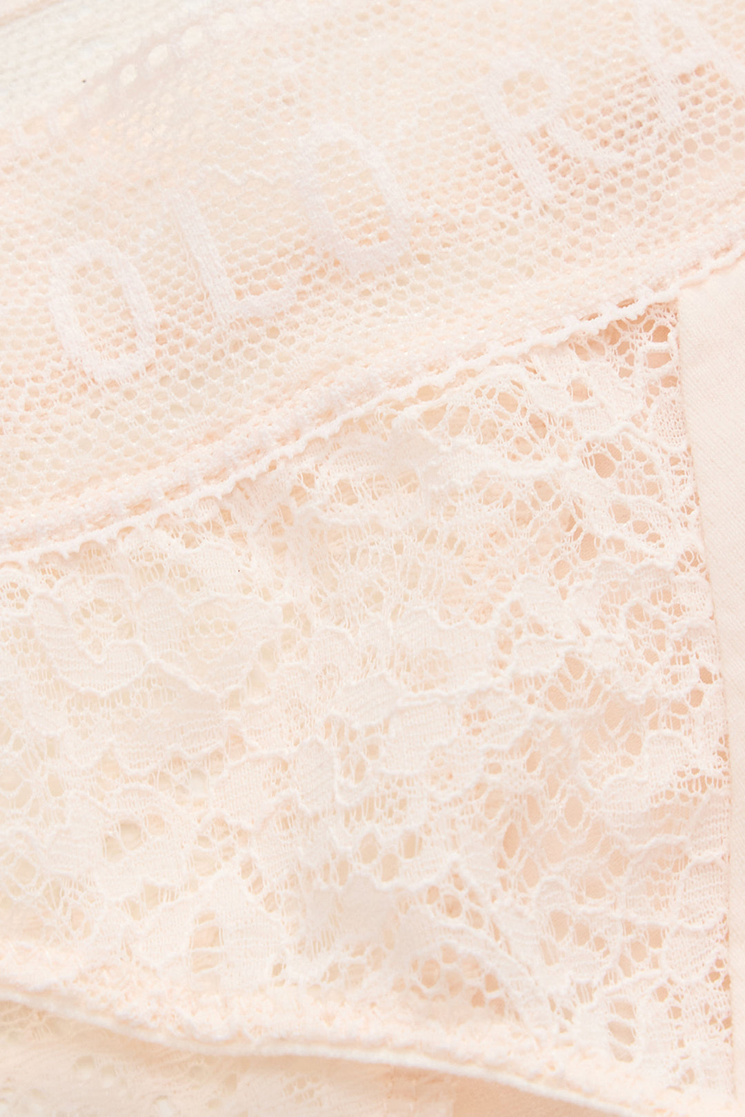 Close-up of pink lace fabric