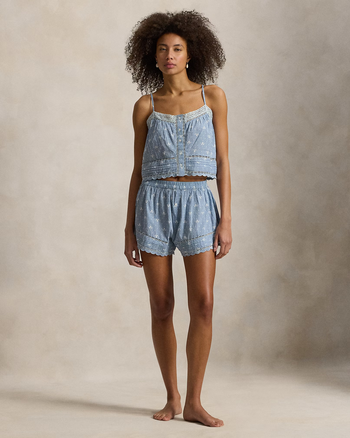 Vintage Pretty Voile Cami & Short Set