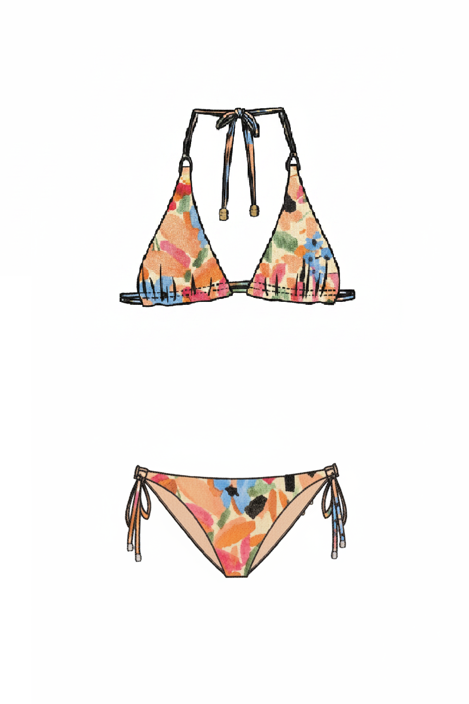 Dahlia Triangle Bikini Set