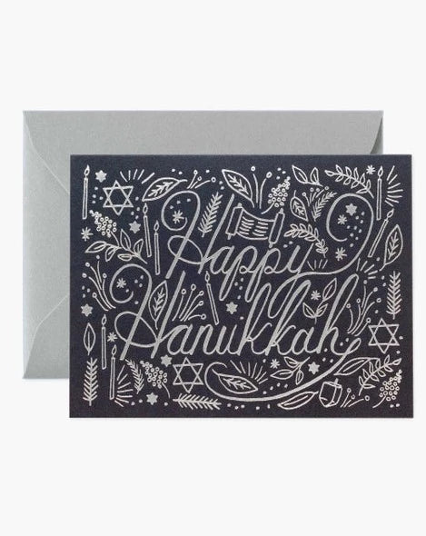 Silver Hanukkah Card - Beestung Lingerie