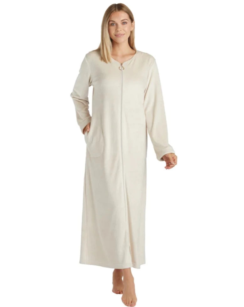 Serenity Mink Zip Robe - Beestung Lingerie