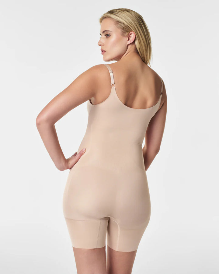 Open-Bust Mid-Thigh Bodysuit: Oncore Sculpting