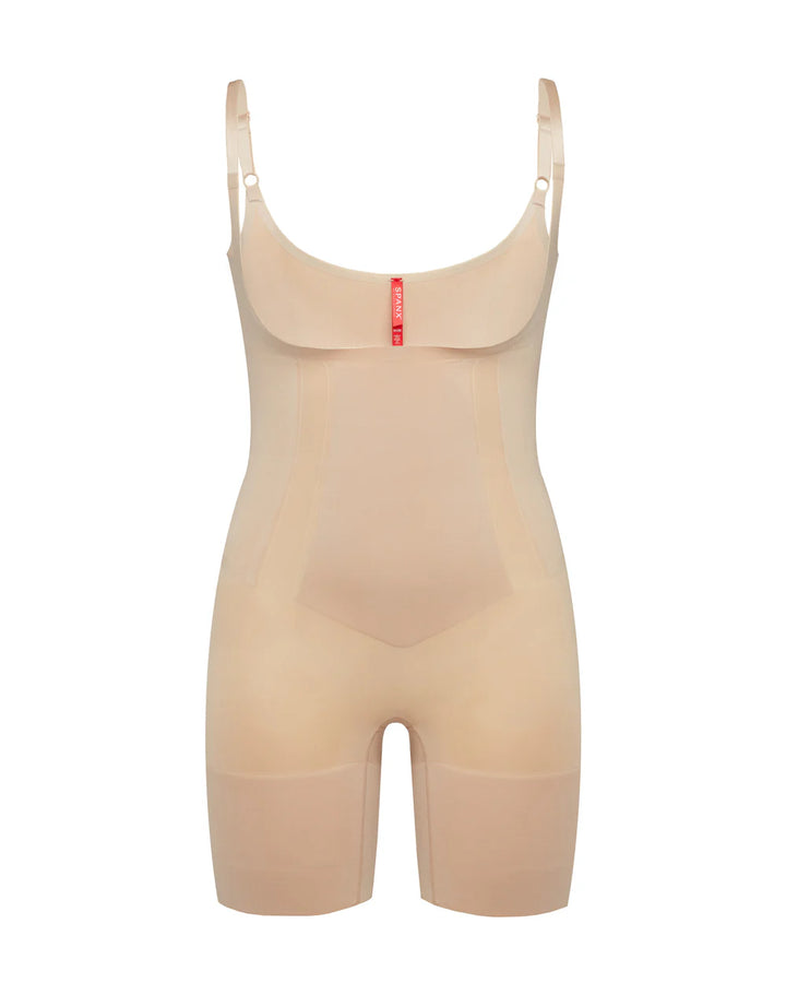 Open-Bust Mid-Thigh Bodysuit: Oncore Sculpting