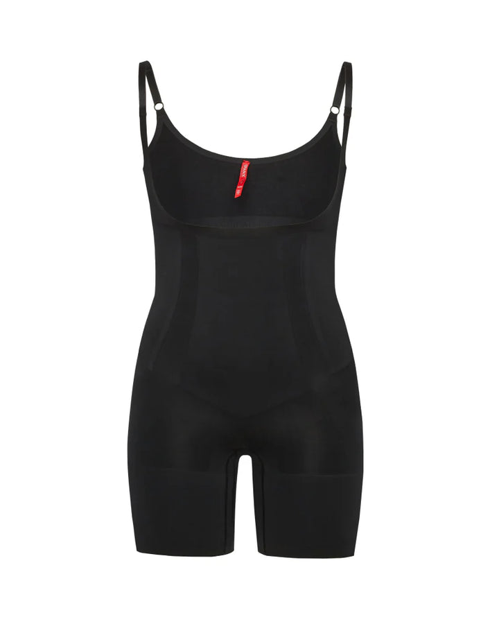 Open-Bust Mid-Thigh Bodysuit: Oncore Sculpting